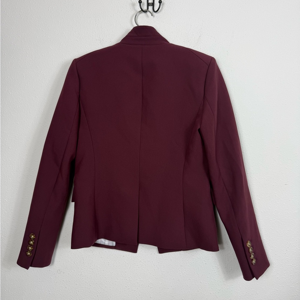 Veronica Beard Farley Stand Collar Blazer in Merlot Sz 6 - Picture 9 of 9